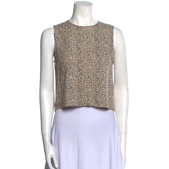 Jenni Kayne Leopard Shell Sleeveless Blouse Size XS - Picture 4 of 12